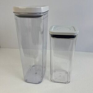OXO Good Grips‎ POP Airtight Food Storage Containers 2 Pc Set Clear Stackable